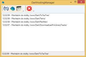 HostingManagerDart Rozhrani programu