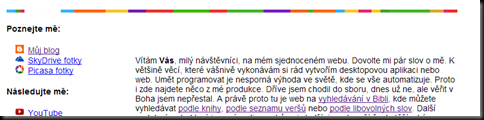 Default.aspx s barevnou listou