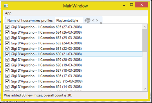 DownloadFromHouseMixes po parsovani profilu