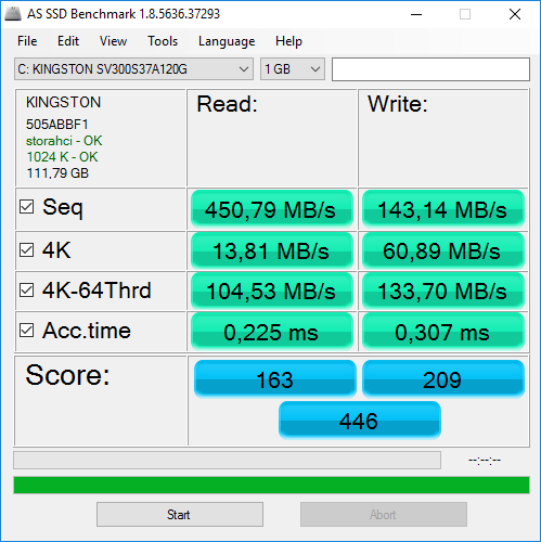 AS SSD Kingston V300